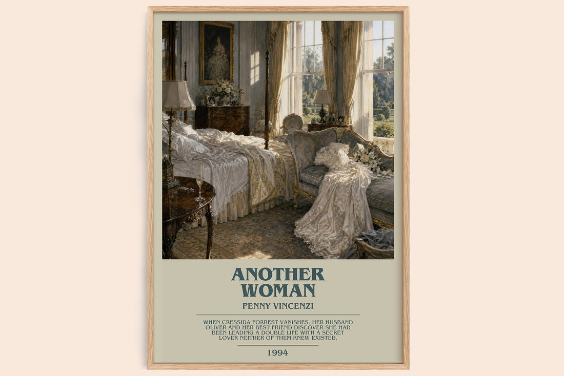 Another Woman bookish book poster by Penny Vincenzi – framed literary art print