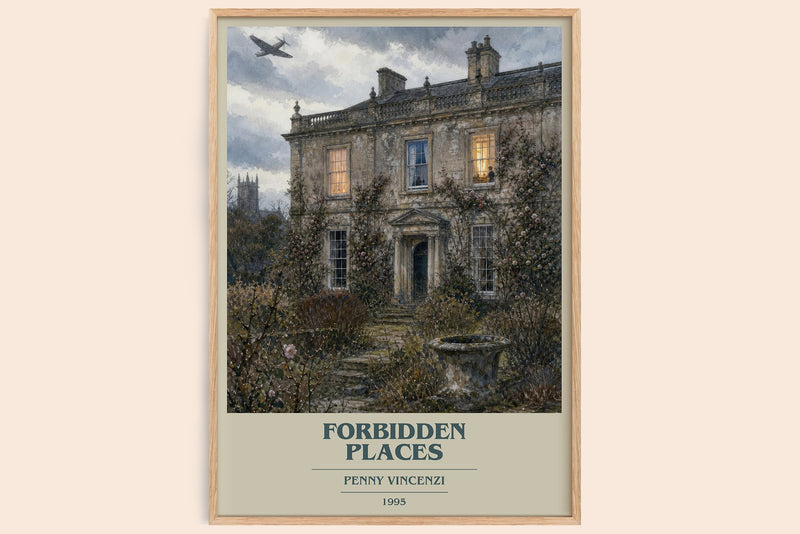 Forbidden Places book cover book poster by Penny Vincenzi – framed literary art print