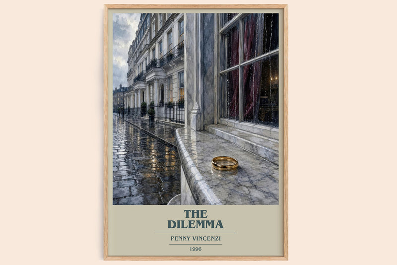 The Dilemma book cover book poster by Penny Vincenzi – framed literary art print