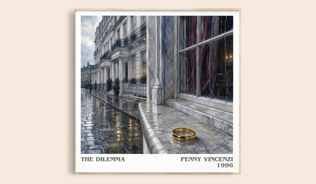 The Dilemma literary book poster by Penny Vincenzi – framed literary art print