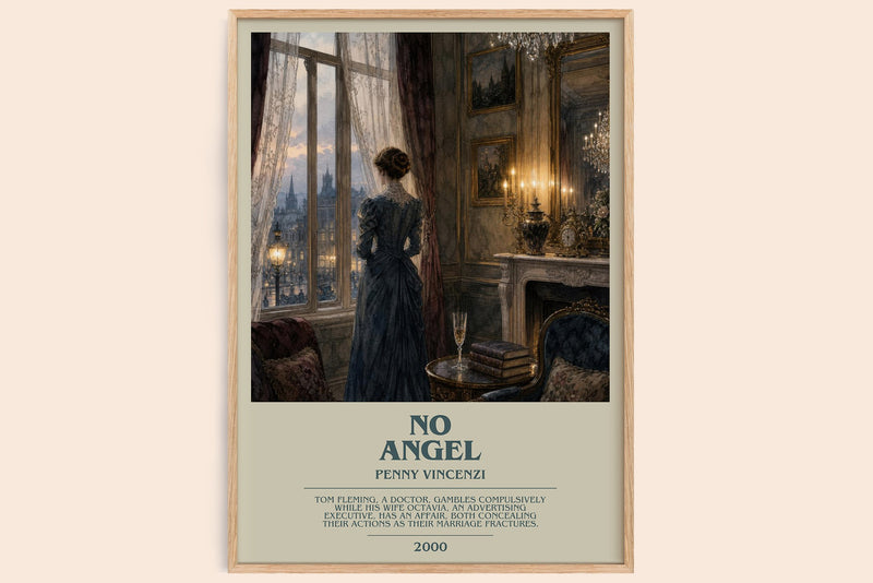 No Angel bookish book poster by Penny Vincenzi – framed literary art print