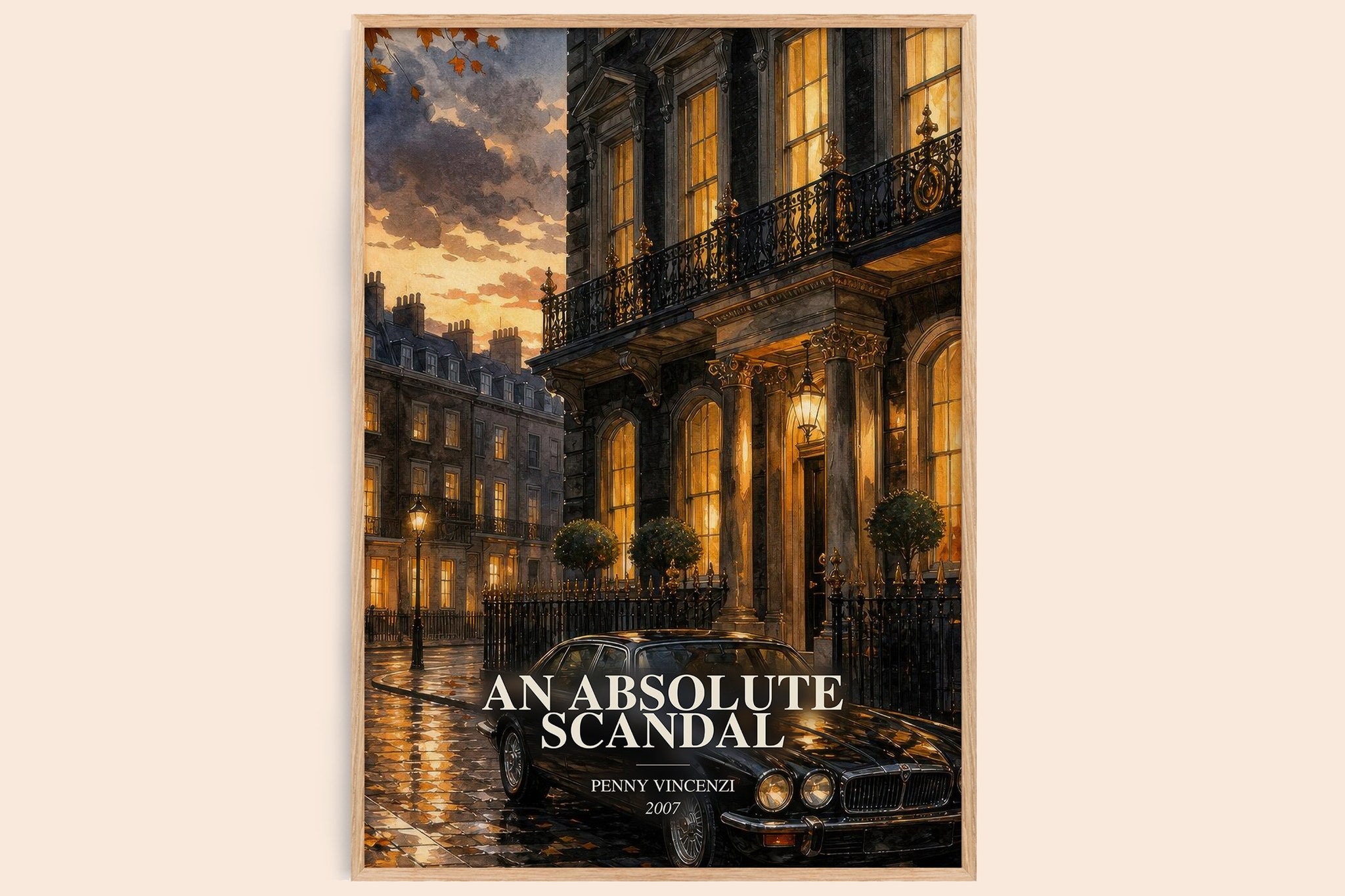 An Absolute Scandal Book Watercolour Illustration by Penny Vincenzi