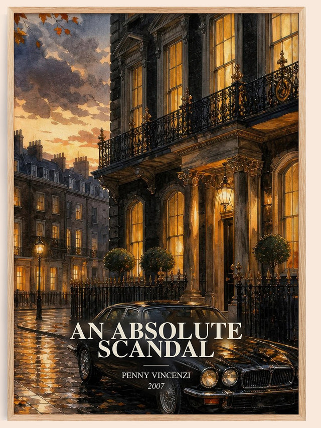 An Absolute Scandal Book Watercolour Illustration by Penny Vincenzi