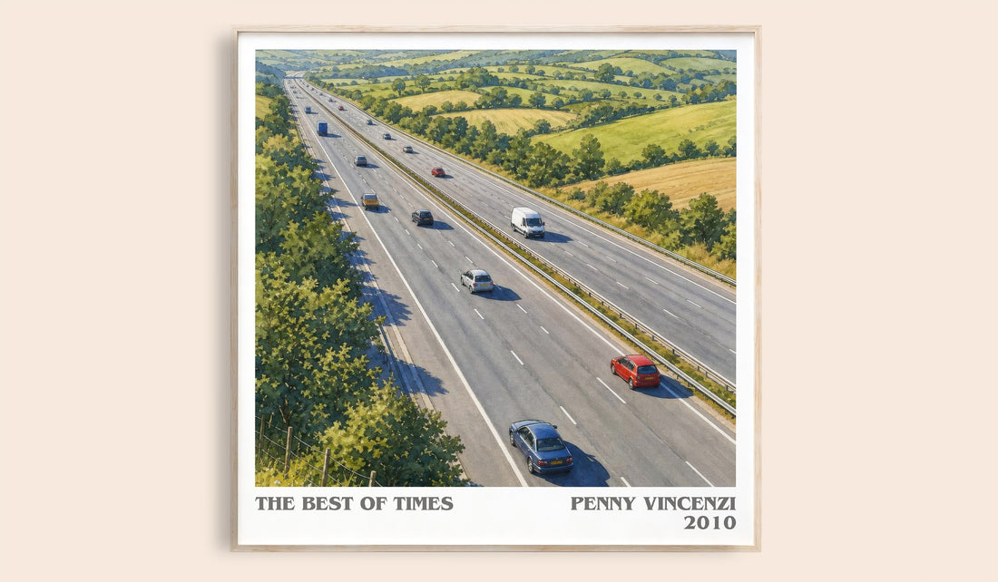 The Best of Times literary book poster by Penny Vincenzi – framed literary art print
