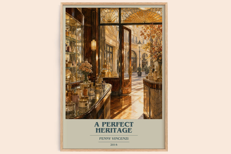 A Perfect Heritage book cover book poster by Penny Vincenzi – framed literary art print