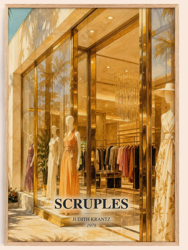Scruples Book Watercolour Illustration by Judith Krantz