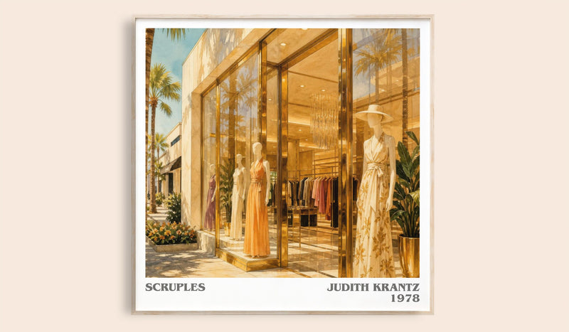 Scruples Literary Art Print by Judith Krantz (Square style)