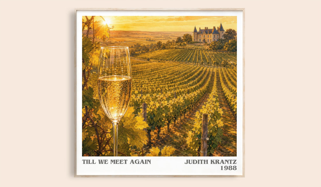 Till We Meet Again literary book poster by Judith Krantz – framed literary art print