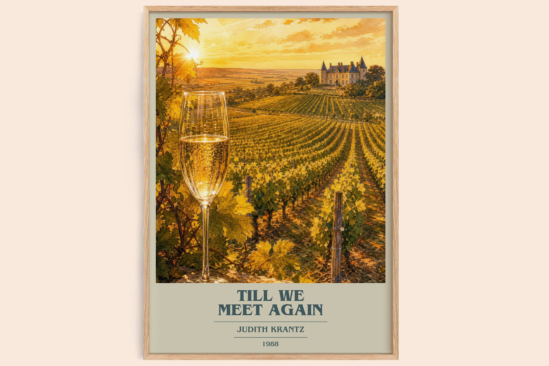 Till We Meet Again book cover book poster by Judith Krantz – framed literary art print