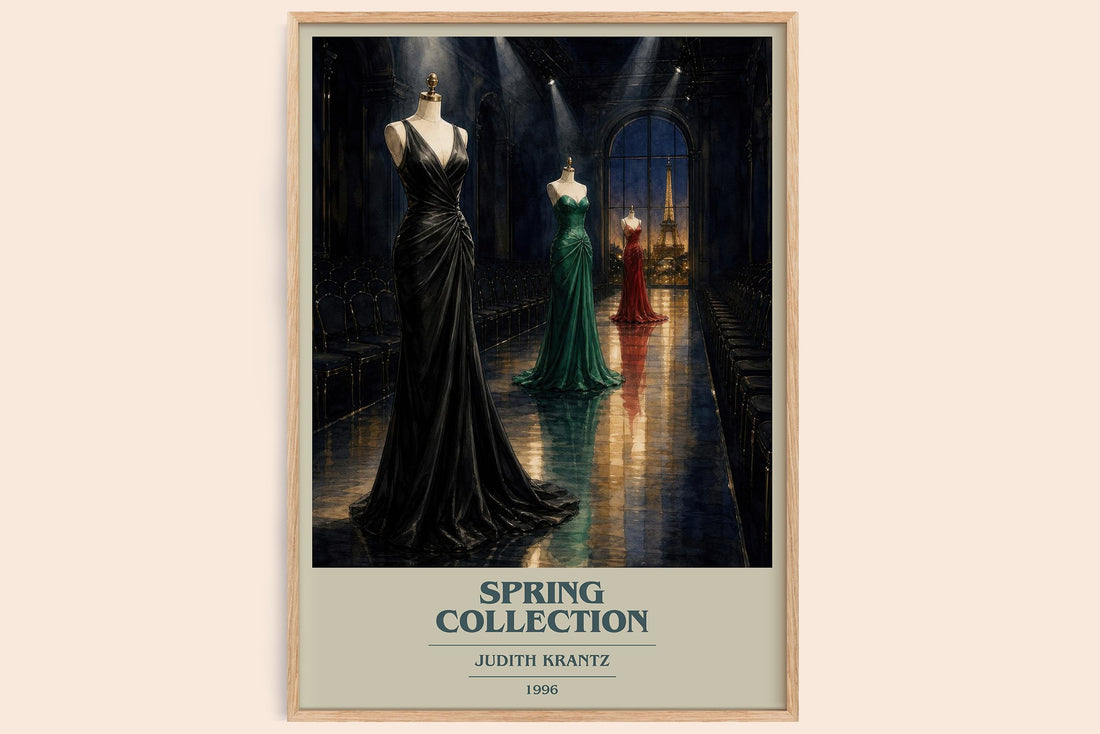 Spring Collection book cover book poster by Judith Krantz – framed literary art print