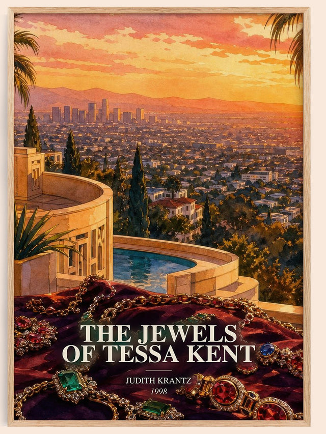 Jewels of Tessa Kent Book Watercolour Illustration by Judith Krantz