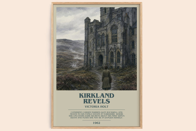 Kirkland Revels bookish book poster by Victoria Holt – framed literary art print