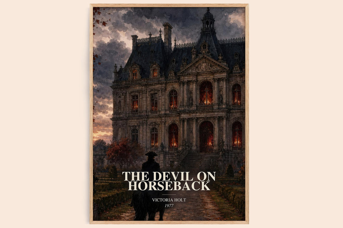 The Devil on Horseback watercolour book poster by Victoria Holt – framed literary art print