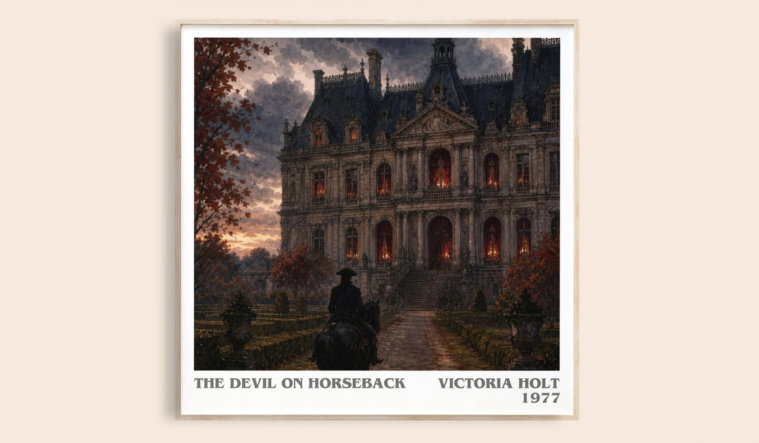 The Devil on Horseback literary book poster by Victoria Holt – framed literary art print