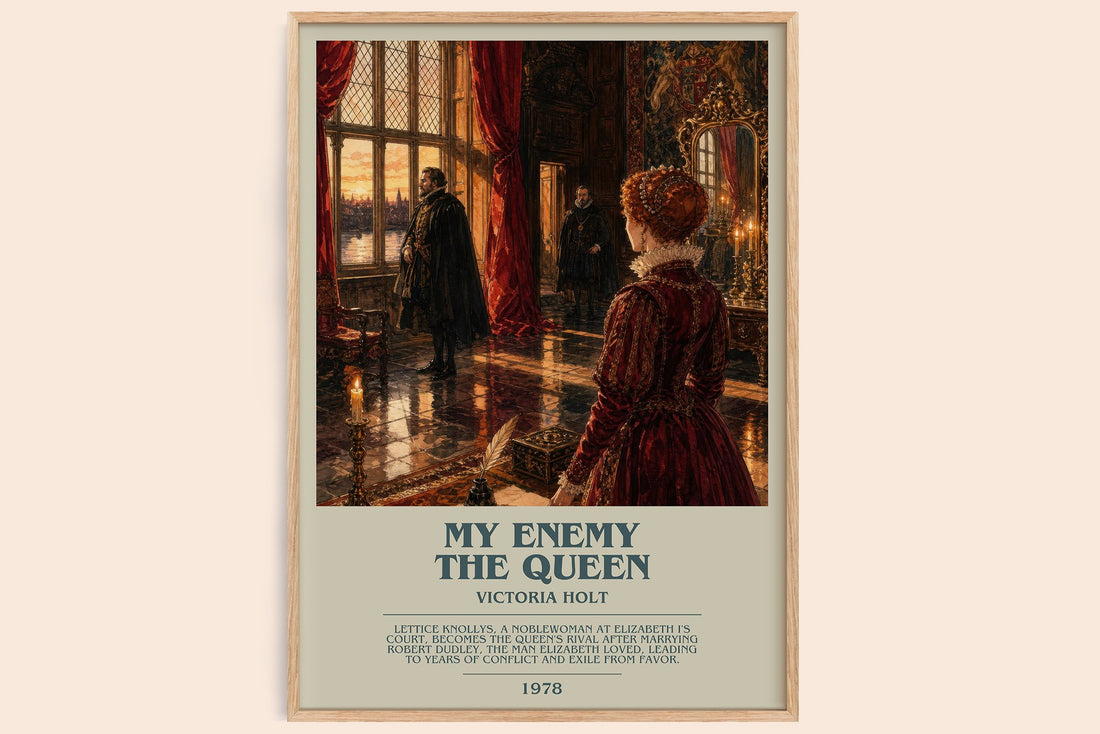 My Enemy the Queen bookish book poster by Victoria Holt – framed literary art print