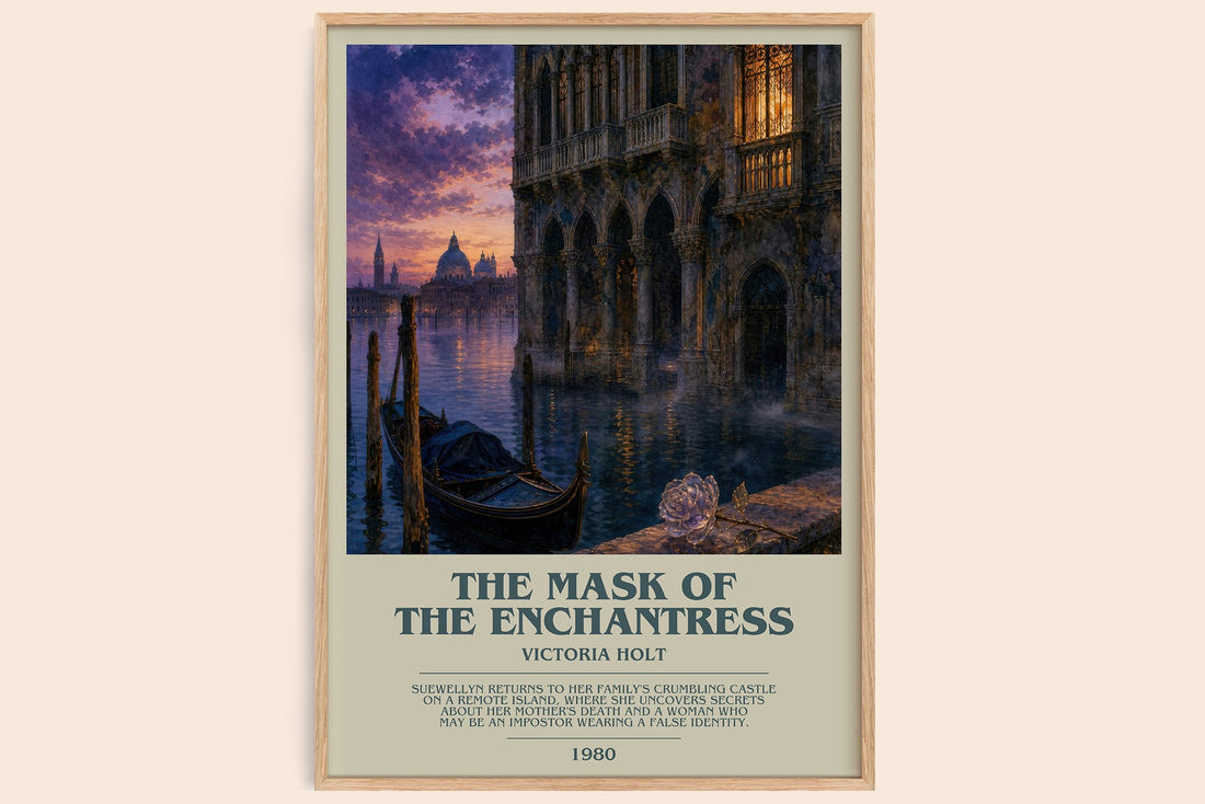 The Mask of the Enchantress bookish book poster by Victoria Holt – framed literary art print
