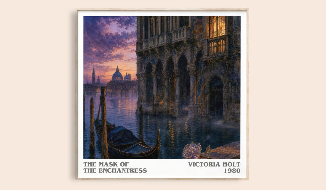 The Mask of the Enchantress literary book poster by Victoria Holt – framed literary art print