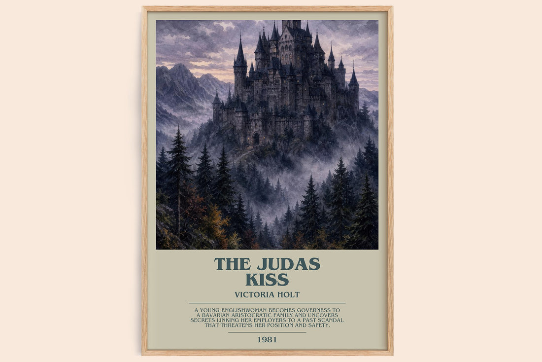 The Judas Kiss bookish book poster by Victoria Holt – framed literary art print