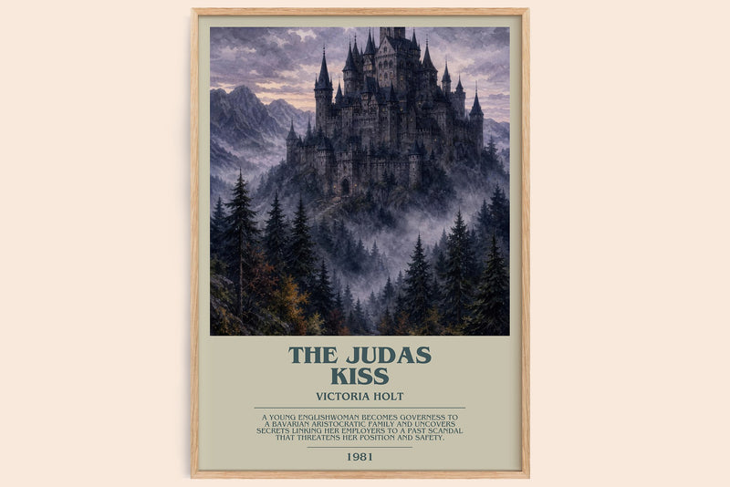 The Judas Kiss bookish book poster by Victoria Holt – framed literary art print