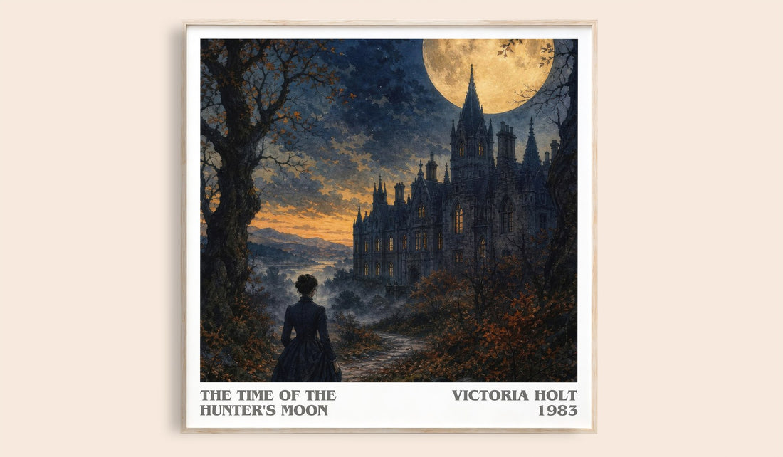 The Time of the Hunter's Moon literary book poster by Victoria Holt – framed literary art print