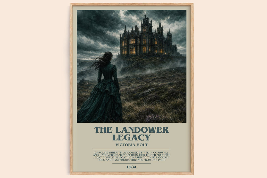 The Landower Legacy bookish book poster by Victoria Holt – framed literary art print