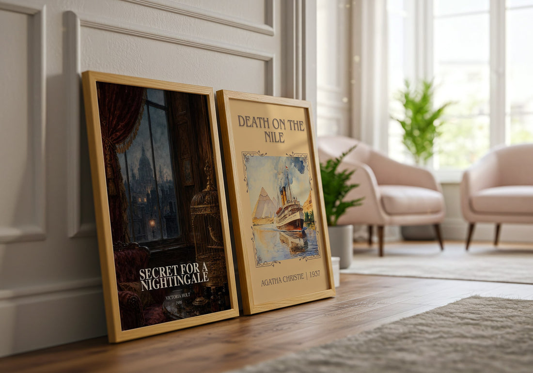 Secret for a Nightingale watercolour print framed by window – literary home decor