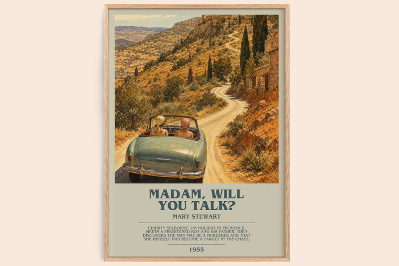 Madam, Will You Talk? Bookish Wall Art by Mary Stewart (Modern style)
