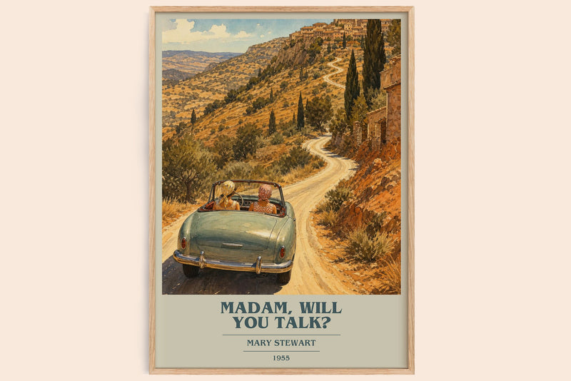 Madam, Will You Talk? Book Cover Poster by Mary Stewart (Modern Minimalist style)