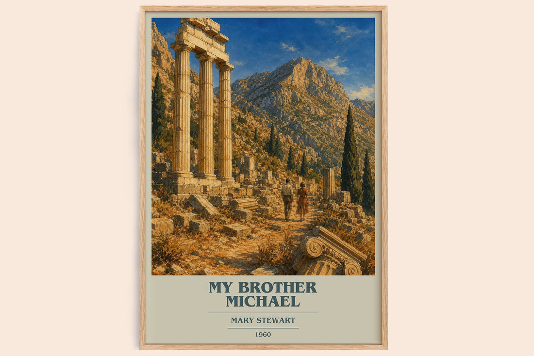 My Brother Michael book cover book poster by Mary Stewart – framed literary art print