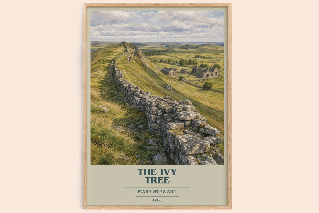 The Ivy Tree book cover book poster by Mary Stewart – framed literary art print