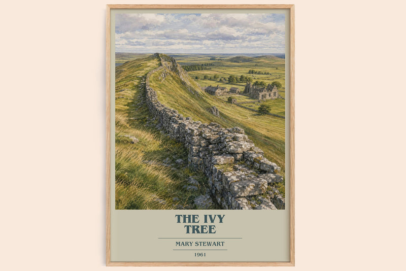 The Ivy Tree book cover book poster by Mary Stewart – framed literary art print