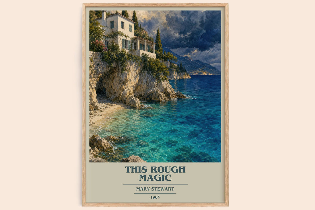 This Rough Magic book cover book poster by Mary Stewart – framed literary art print