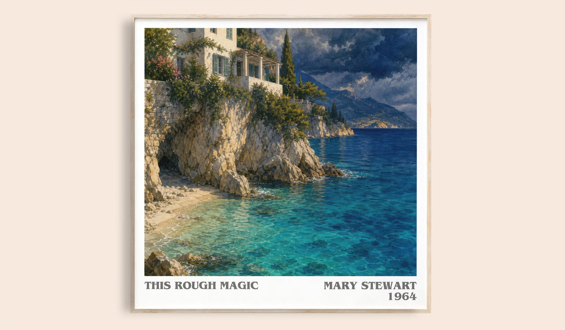 This Rough Magic literary book poster by Mary Stewart – framed literary art print