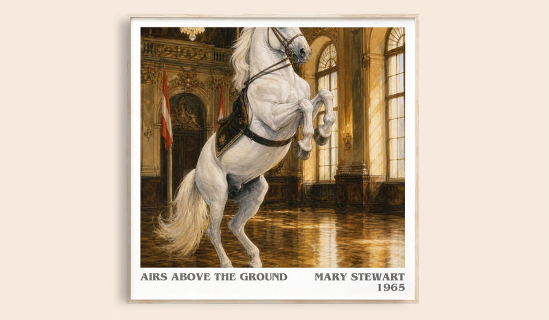 Airs Above the Ground literary book poster by Mary Stewart – framed literary art print