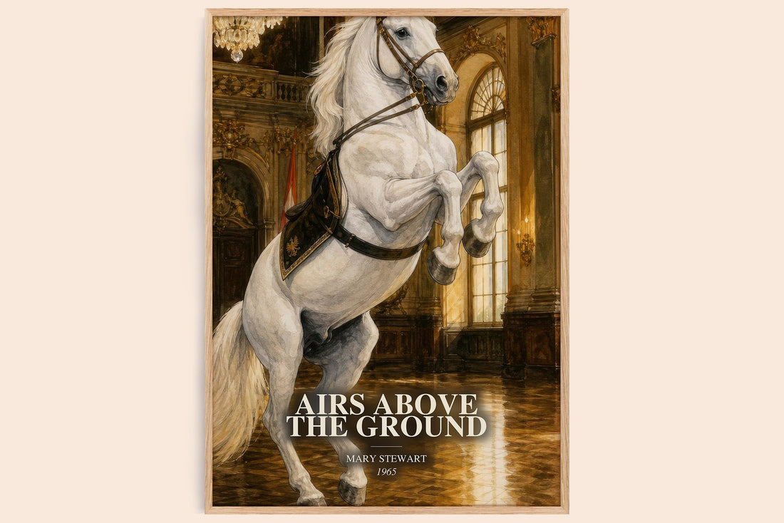 Airs Above the Ground watercolour book poster by Mary Stewart – framed literary art print