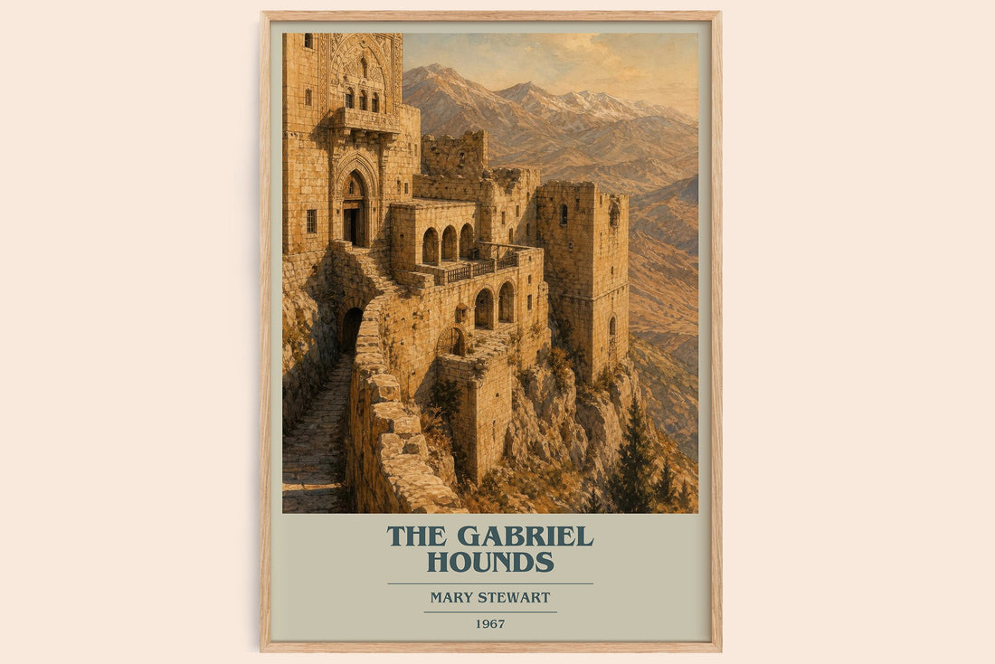 The Gabriel Hounds book cover book poster by Mary Stewart – framed literary art print