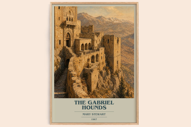 The Gabriel Hounds book cover book poster by Mary Stewart – framed literary art print
