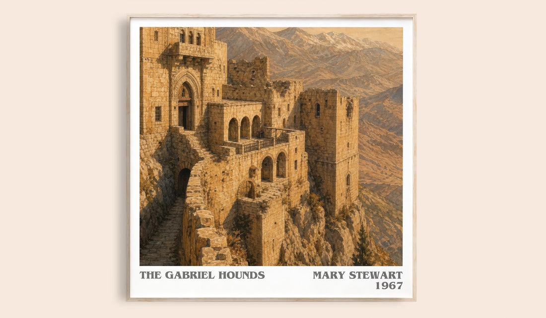 The Gabriel Hounds literary book poster by Mary Stewart – framed literary art print