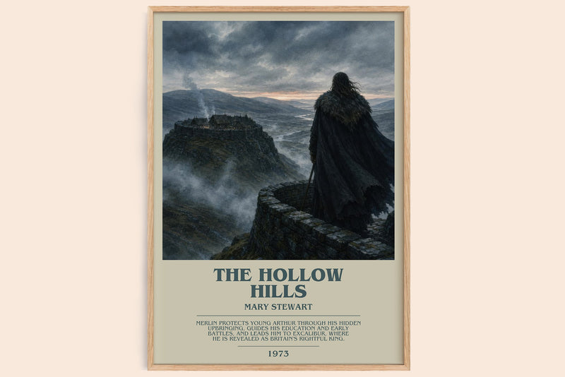 The Hollow Hills bookish book poster by Mary Stewart – framed literary art print