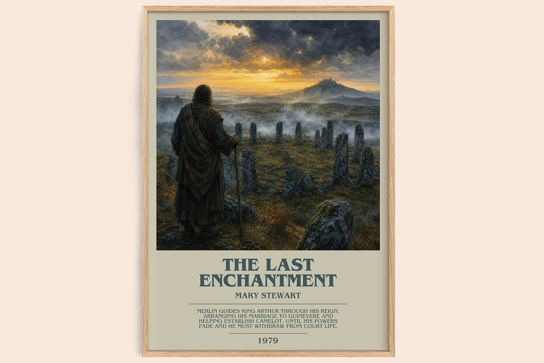 The Last Enchantment bookish book poster by Mary Stewart – framed literary art print