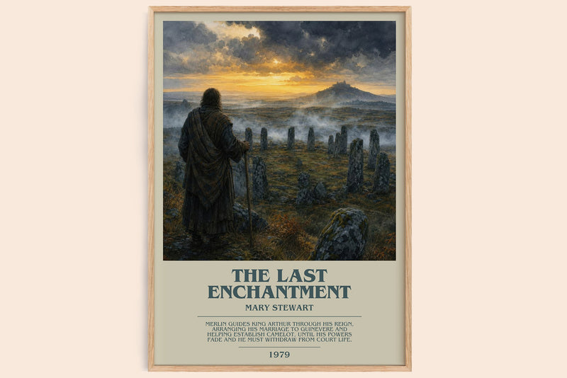 The Last Enchantment bookish book poster by Mary Stewart – framed literary art print