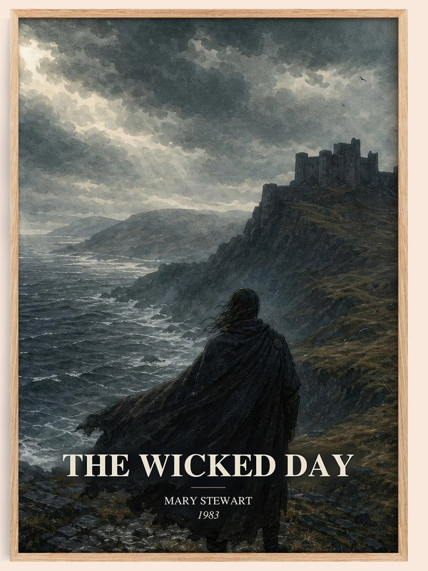 The Wicked Day watercolour book poster by Mary Stewart – framed literary art print