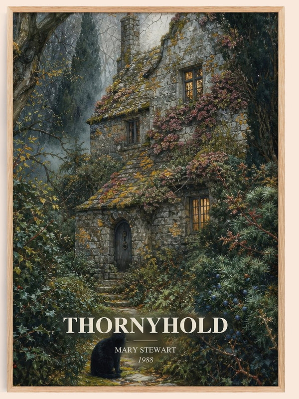 Thornyhold watercolour book poster by Mary Stewart – framed literary art print