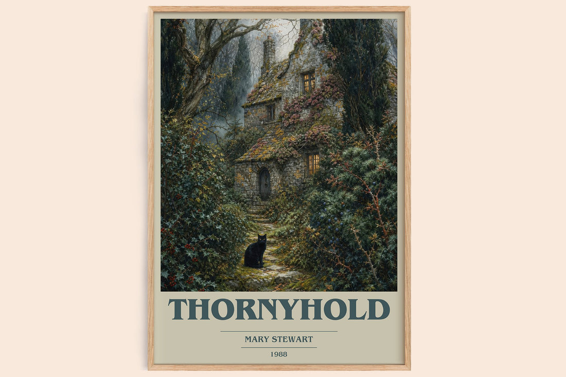 Thornyhold book cover book poster by Mary Stewart – framed literary art print