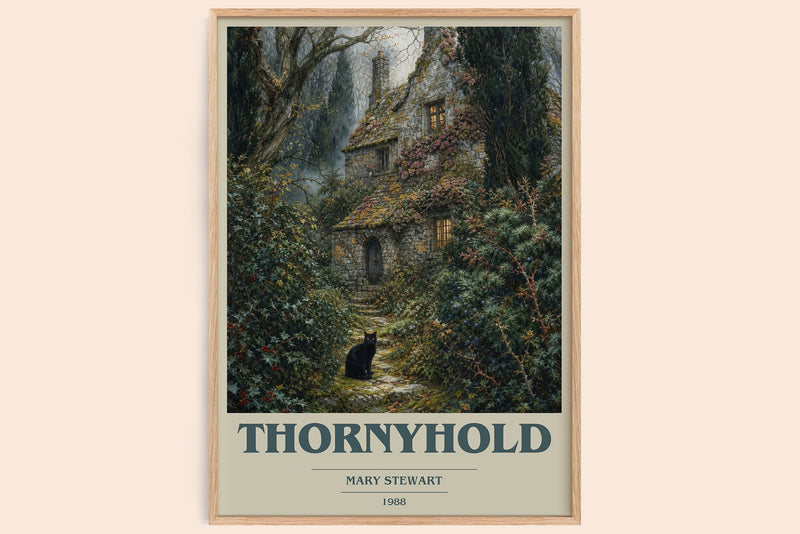 Thornyhold book cover book poster by Mary Stewart – framed literary art print