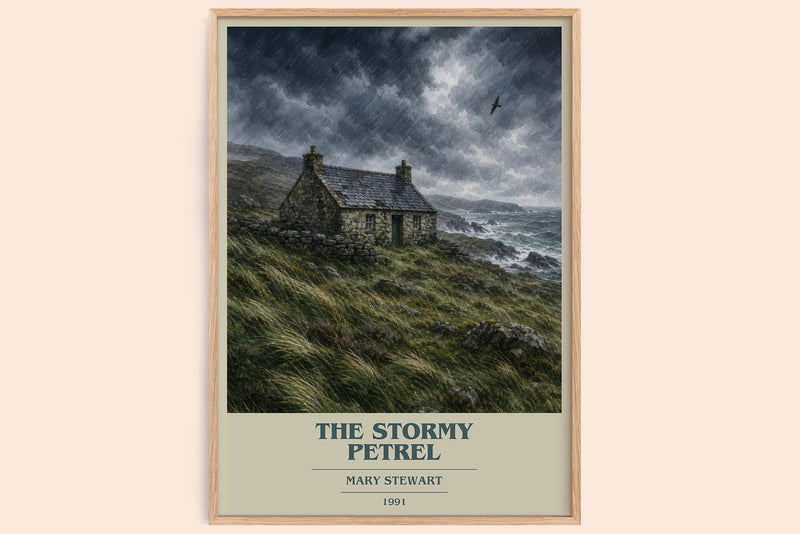 The Stormy Petrel book cover book poster by Mary Stewart – framed literary art print