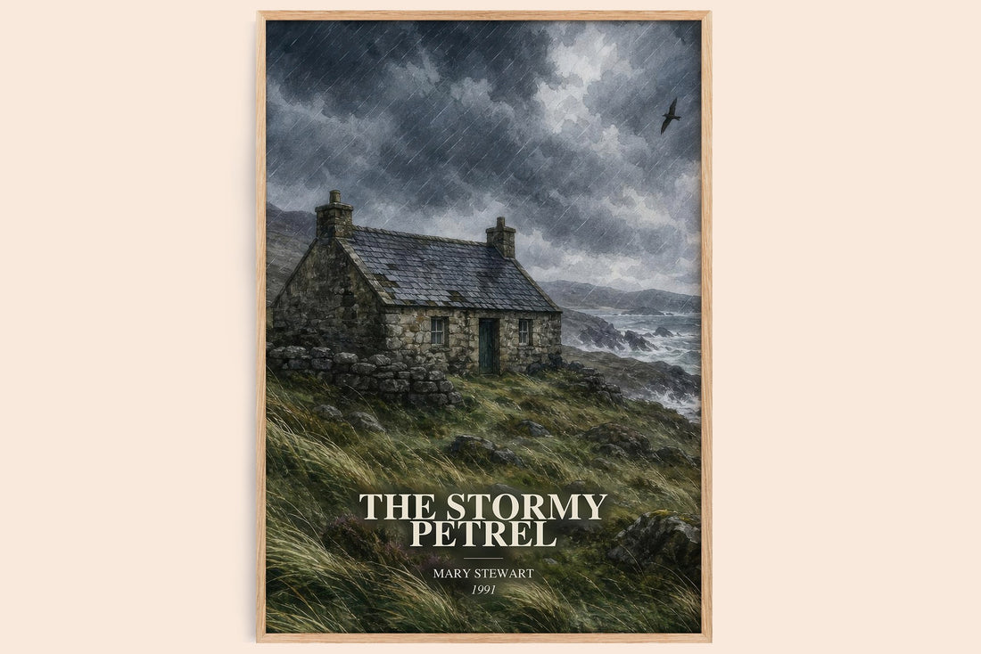 The Stormy Petrel watercolour book poster by Mary Stewart – framed literary art print