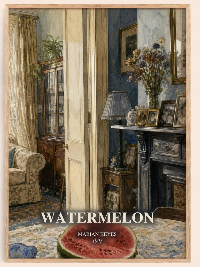Watermelon Book Watercolour Illustration by Marian Keyes