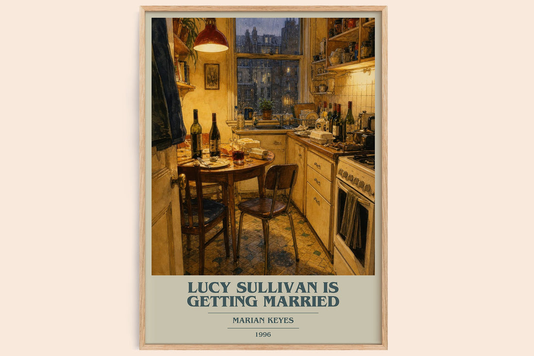 Lucy Sullivan Is Getting Married book cover book poster by Marian Keyes – framed literary art print