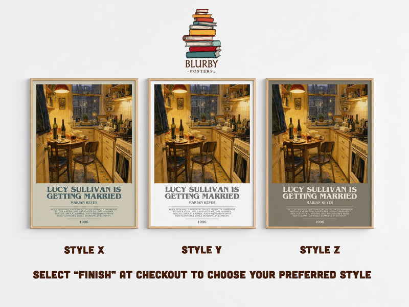 Lucy Sullivan Is Getting Married bookish print in frame leaning in hallway – contemporary fiction wall art